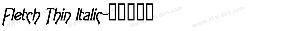 Fletch Thin Italic字体转换